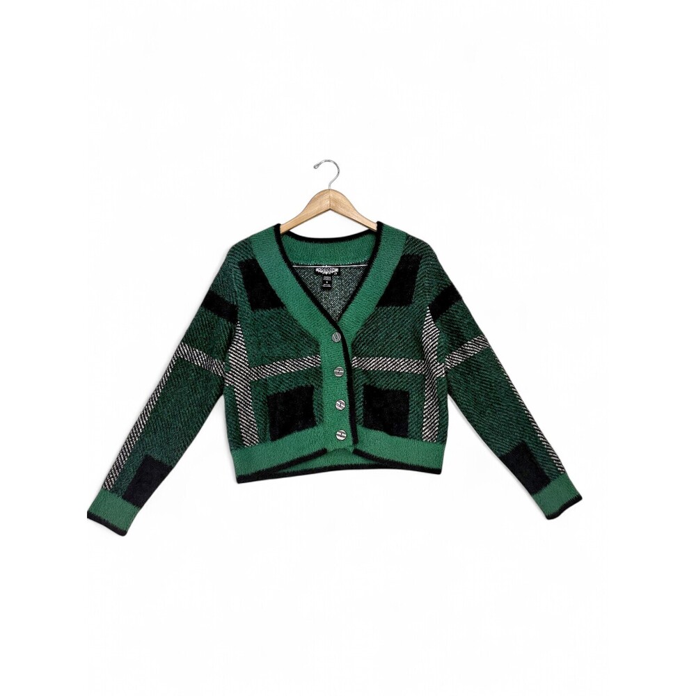 Oliver O.‎ Cropped V-Neck Button Cardigan Sweater S
